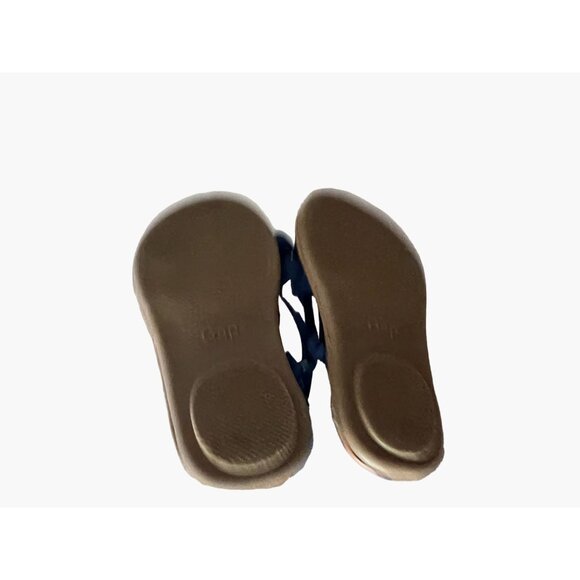 BabyGap Sandals Blue Sueded Tassel Fringe Thong Size 6 Excellent very gently use - Picture 2 of 7